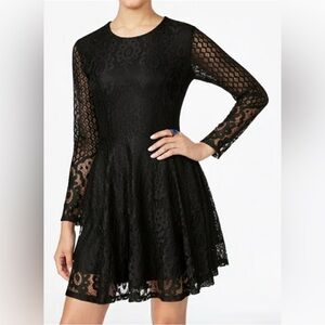 Elegant Black Lace Dress